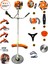 Germany WS-491 Full Set 8 In 1 Yan Tipi Benzinli Motorlu Ot Çalı Tırpanı Çim Biçme Makinesi 3