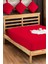 Penye Lastikli Çarşaf Pamuklu Jersey Battal Kişilik 180 x 200 cm Bordo 1