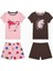 Kız Çocuk Meowberry Çok Renkli 2li Pijama Takımı 1