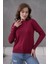 Kadın Bisiklet Yaka Kolu Çıtçıtlı Triko Kazak 1060 1