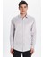 Erkek Modern Slim Fit Düz Saten Pamuklu Bej Gömlek 1