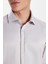 Erkek Modern Slim Fit Düz Saten Pamuklu Bej Gömlek 3