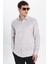 Erkek Modern Slim Fit Düz Saten Pamuklu Bej Gömlek 4
