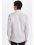 Erkek Modern Slim Fit Düz Saten Pamuklu Bej Gömlek 5
