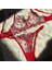 Çıtır Desen Çiçekli Iç Çamaşır Takımı Kadın Bralette Balenli Sütyen & Tanga String 1