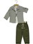 3' Lü Erkek Çocuk Yeşil Keten Gömlekli Takım 1