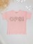 Ops Taşlı Oversize Kız Çocuk T-Shirt 1