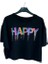 Happy Pullu Oversize Kız Çocuk T-Shirt 2
