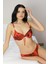 Kadın Destekli Aksesuarlı Sütyen Takım 3599 Kırmızı 1