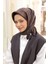 Acı Kahve Silk Home Shiny Eşarp 4