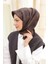 Acı Kahve Silk Home Shiny Eşarp 5
