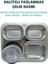 Bento 1200ML Lunchbox Tek Katlı 4 Bölmeli ve Kaseli Çelik Sefer Tası Yemek Kutusu (Siyah) 3