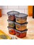 Adet Square Antrasit Etiketli Baharatlık Takımı - 550 ml - 6'lı Kare 0.55 Lt 1