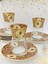 Altın Bordo Desenli Cam Porselen Çay Seti 6 Kişilik Tea Set For 6 Persons Premium Porcelain 1