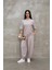 Osy Modal Yumuşak Dokulu Kumaş Oversize Bisiklet Yaka T-Shirt Jogger Eşofman Altı Eşofman Takımı - Gri 1