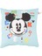 Menashop Mickey Funny Lisanslı Karakter BASKILI%100 Pamuk Kırlent, Çok Renkli, 40X40 cm 1