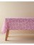 Menashop Home Carnival Floral Polyester Masa Örtüsü Fuşya 1