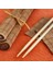 Çok Kullanımlık Bambu Sade Ahşap Chopstick | Tekrar Kullanılabilir ve Yıkanabilir Bambu Chopstick | Kore Çin Japon Yemek Çubukları | 22,5 cm 3