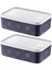 2'li Set No Frost Saklama Kabı Lacivert 1600 ml 1