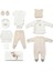 Baby Cosy Organic BabyCosy Organic Wear Bebek Hastane Çıkış Seti 10'lu Ekru - Bej - Organik Pamuk -Baby Cosy Organik 2