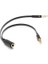 Aux To 2 Aux Kablo 3.5 mm Jack Girişini 2 Aux A Çeviren Kablo Mikrofon ve Kulaklık Çevirici Aparat Aux Stereo Kulaklık Çoklayıcı No 193 1