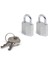 Lock 9120EURTCC 2 Adet Masif Alüminyumdan Yapılan Anahtarlı Asma Kilit Seti, Gri, 2 x 3,4 x 1,4 cm 1