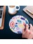 Menashop Minimal Renkli Tasarımlı Yuvarlak Mousepad - Mouse Pad - Fare Altlığı 2