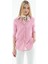Oversize Çizgili Gömlek Pembe 5