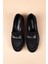 Akpan Kadın Siyah Süet Loafer PC-54169 5
