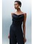 Moda Ilgi Kadın Drape Detaylı Askılı Tulum M06657 Siyah 3