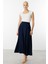 Kadın Beli Püskül Detaylı Etek 1064 Lacivert 2