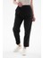 Rahat Yüksel Bel Esnek Paçası Düğme Detaylı Pantolon Siyah 3