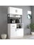 MTD0101 Inci 90 cm Kapaklı Çekmeceli Raflı Mutfak Dolabı Beyaz 2