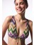 Celine Deep V Çok Renkli Bikini Üst 1