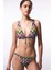 Celine Deep V Çok Renkli Bikini Üst 4