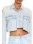 Asimetrik Denim Crop Gömlek 5