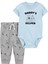 Erkek Bebek Body Pantolon Set 2'li Paket 1