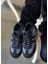 Elenda Siyah Süet Leopar Desenli Bağcıklı Kauçuk Taban Kadın Sneaker Ayakkabı 2