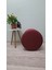Ahşap Ayaklı Keten Kumaş Yuvarlak Puf&bench Koltuk/tabure 3