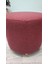 Ahşap Ayaklı Keten Kumaş Yuvarlak Puf&bench Koltuk/tabure 5
