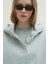 Gri Gala Düğmeli Oversize Sweat 1