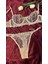 Nude Bej Ten Rengi Dantelli Brode Fantazii Seksii Iç Çamaşır Takımı Bralette (Balenli Sütyen &tanga) 5
