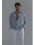 Erkek Basic Oversize Gömlek Açık Mavi 5