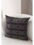 Home Tekli Dekoratif Puantiye Keten Kumaşlı Kırlent Kılıfı 43X43 Siyah 2