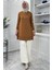Gonca Taşlı Triko Tunik Camel 1