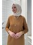 Gonca Taşlı Triko Tunik Camel 2