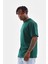 Oversize Düz Bisiklet Yaka T-Shirt - Koyu Yeşili 5