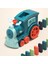 Otomatik Döşeme Domino Blokları LED Işık Ses Efektleri Elektrikli Tren Çocuk Oyuncak 60 Domino-Şeffaf (Yurt Dışından) 3