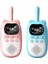 DJ200 1 Çift Karikatür Çocuk Walkie Talkie Ebeveyn-Çocuk Etkileşimi Kablosuz El Interkom-Pembe + Mavi (Yurt Dışından) 1