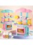AL18045 Mini Çocuk Playset Oyuncak Seti Plastik Oyun Tencere Tavalar Su Isıtıcısı Soba Mutfak Soba Gıda-Rastgele Renk (Yurt Dışından) 3